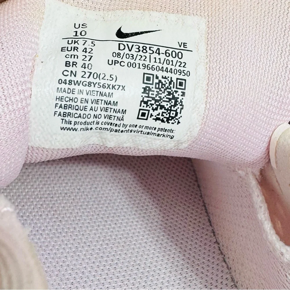 NIKE ZOOM PEGASUS 40 RUNNING SHOES PINK/WHITE DV3854-600 Women Size 10